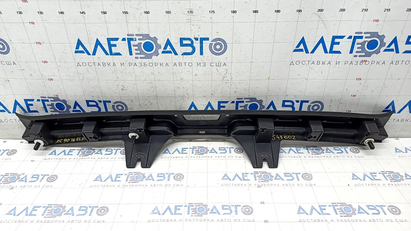 Volvo XC90 16-22 black boot opening trim with metal inserts, scratches