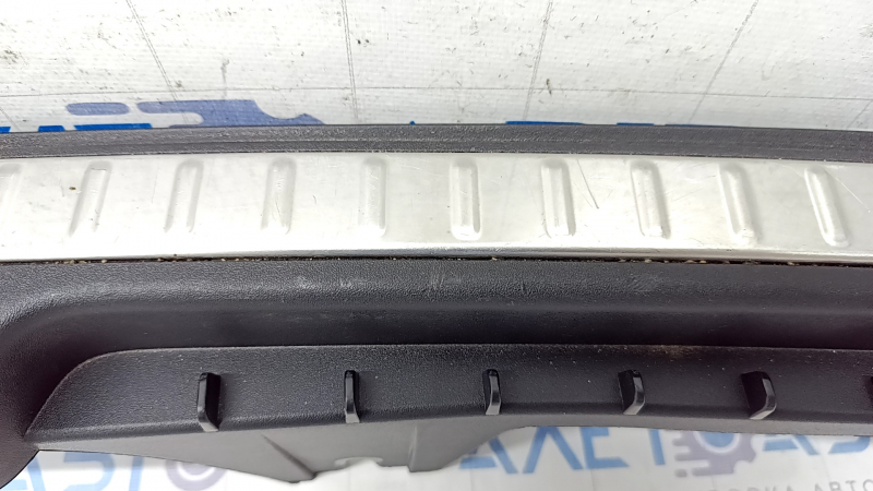 Volvo XC90 16-22 black boot opening trim with metal inserts, scratches