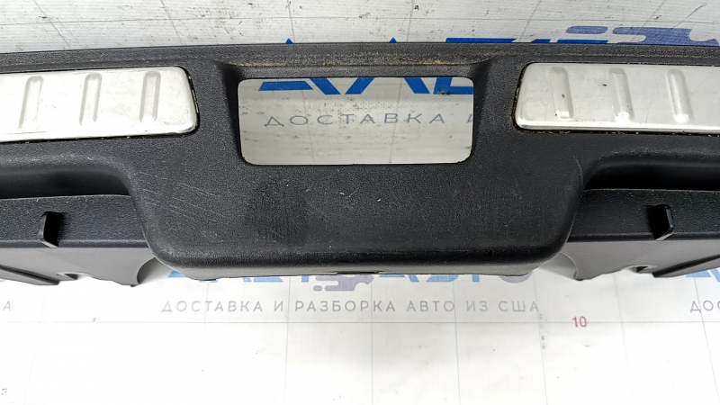 Volvo XC90 16-22 black boot opening trim with metal inserts, scratches