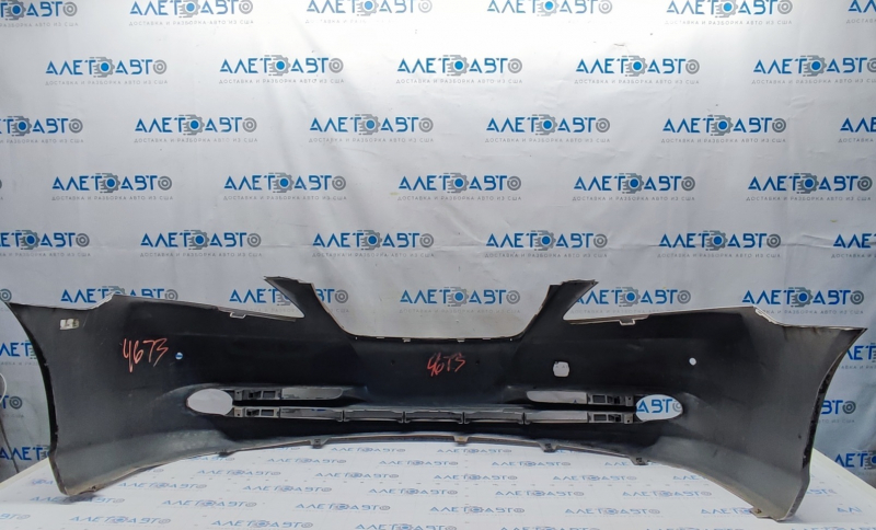 Bare front bumper Lexus ES350 07-09 for parking sensors, silver, non-factory holes, scratches, tear