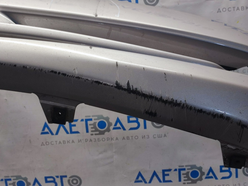Bare front bumper Lexus ES350 07-09 for parking sensors, silver, non-factory holes, scratches, tear