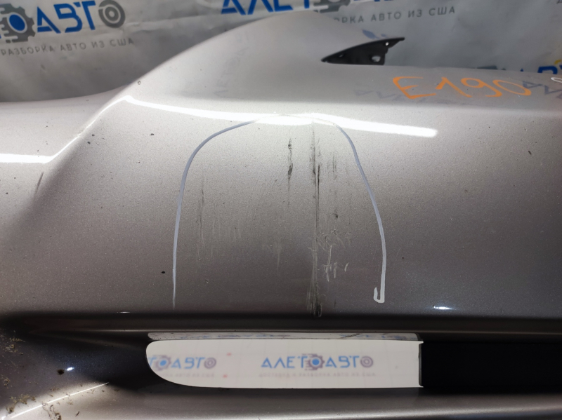 Bare front bumper Lexus ES350 07-09 for parking sensors, silver, non-factory holes, scratches, tear