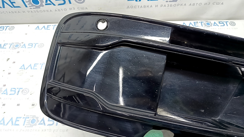 Front bumper grille left Audi Q7 16-19 black gloss for parking sensors without radar, with plug, sand