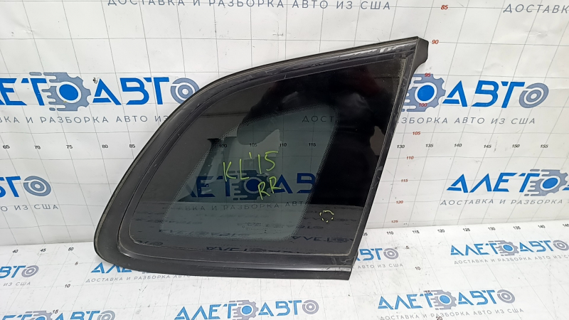 Window blind glass rear right Jeep Cherokee KL 14-18 black scratches on glass