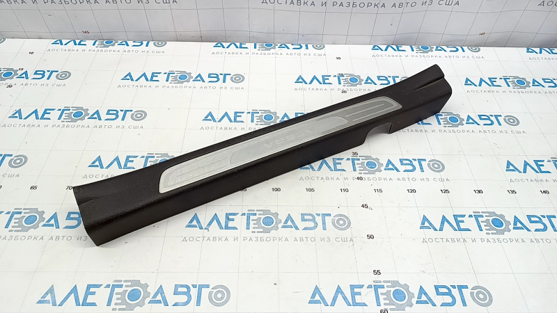 Door sill trim inner front right Hyundai Azera 12-17 black, with chrome trim, worn, broken fastening