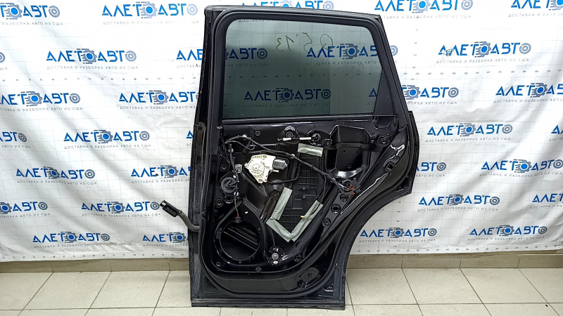 Door assembly rear right Audi Q5 8R 09-17 keyless, black LY9T, bumpers