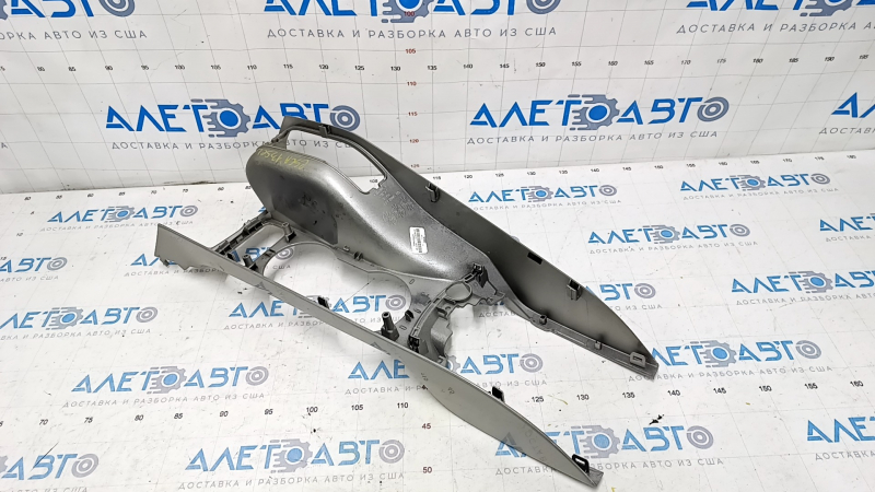 Center console trim without cup holders Ford Escape MK3 13-16 silver, scratches, broken mount
