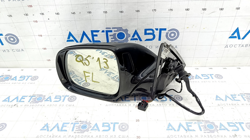 Side mirror left Audi Q5 8R 09-17 15 + 2 pins, BSM, auto-dimming, auto-folding, swivel, heating, backlight, black, scratch