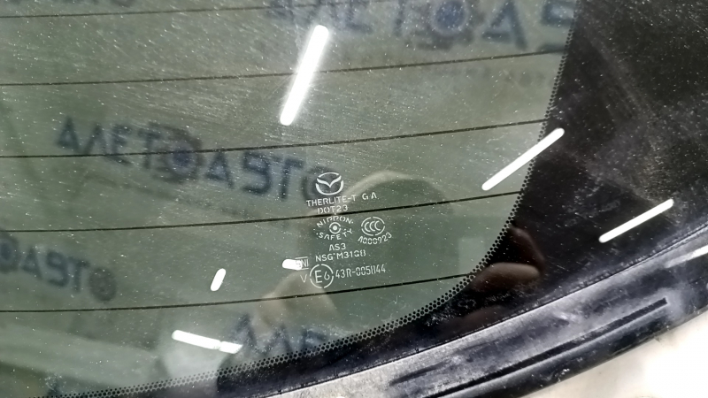 Naked trunk door with glass Mazda CX-9 16- electric, white 25D, dented