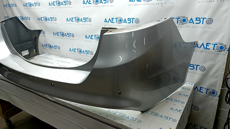 Rear bumper bare Ford Fusion mk5 13-18 for parking sensors, silver, scratches