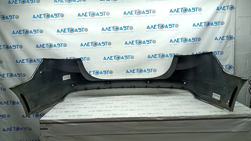 Rear bumper bare Ford Fusion mk5 13-18 for parking sensors, silver, scratches
