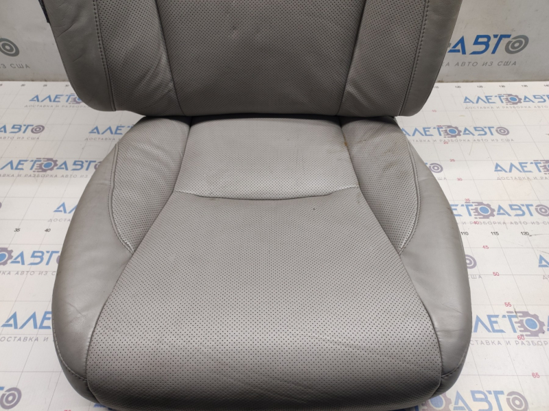 Lexus ES350 07-09 passenger seat upholstery grey leather, heated, creases