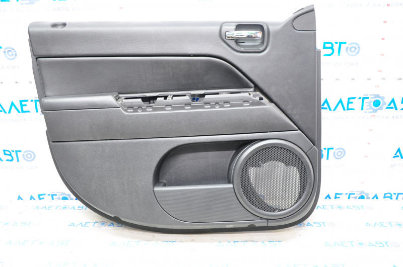 Door trim card front left Jeep Compass 11-16 black with black insert leather, rubber armrest