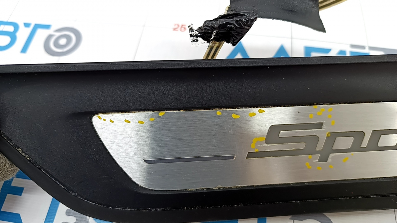 Door sill trim outer rear left BMW 5 G30 17-23 Sport Line, with illumination, corrosion