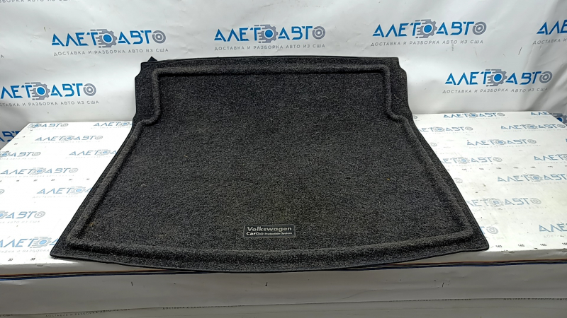 Trunk mat VW Tiguan 18 - black cloth, under 2 rows, for dry cleaning, cracks