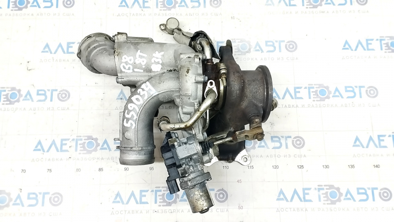 Turbine assembly with manifold and cooling pipes VW Passat b8 16-19 USA 1.8T, 2.0T 83k