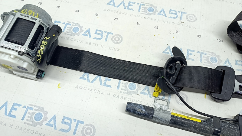 Driver's seat belt with tensioner VW Tiguan 18- black, dry cleanable