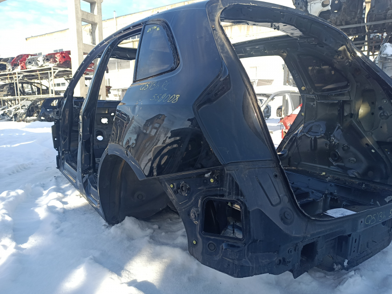 Quarter wing rear left Audi Q5 8R 09-17 hybrid on the body, black, dents