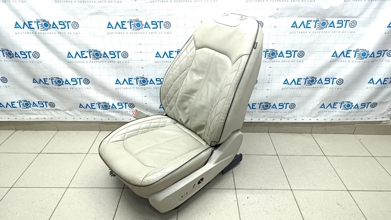Driver's seat Ford Fusion mk5 17-20 without airbag, without adjustments, without motors, with pad, leather, gray, broken back