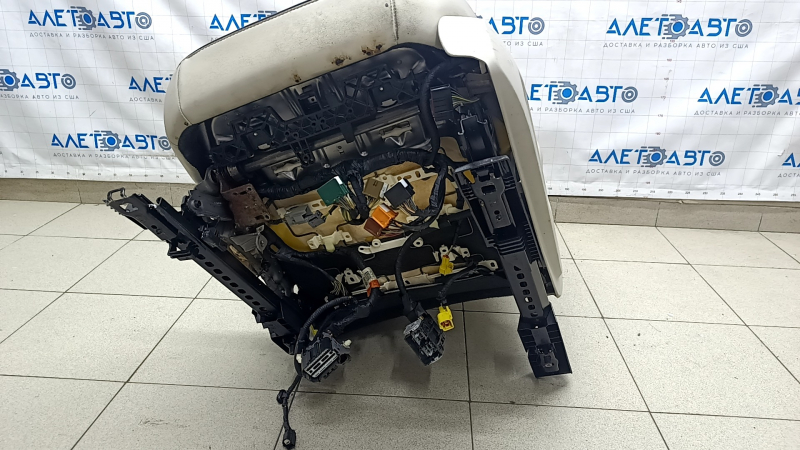 Driver's seat Ford Fusion mk5 17-20 without airbag, without adjustments, without motors, with pad, leather, gray, broken back