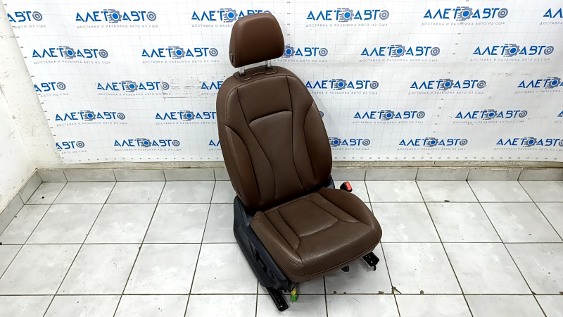 Passenger seat Audi Q7 16- with airbag, brown leather, heating, ventilation, electric, for cleaning