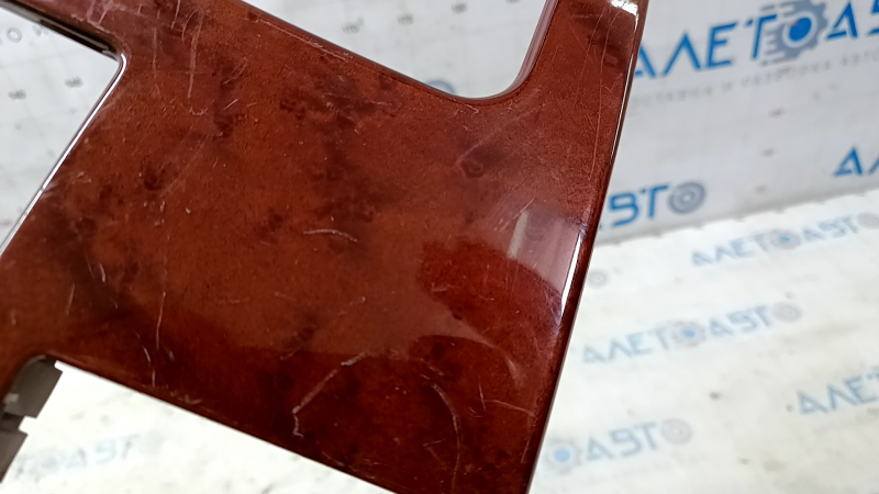 Center console trim Lexus GS300 GS350 GS430 GS450h 06-07 brown wood scratches, broken fasteners