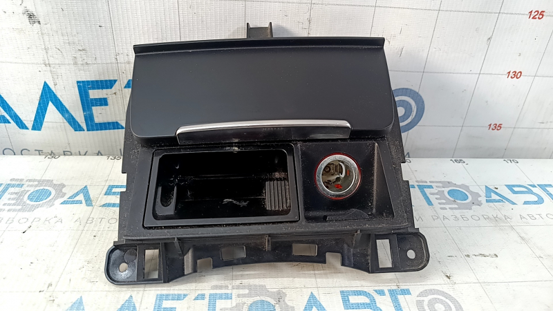 Pocket of the central console with a cigarette lighter Audi A4 B8 13-16 rest, scratches, chrome is swollen