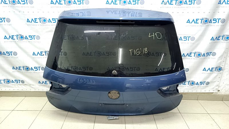 Naked trunk door with glass VW Tiguan 18- blue LD5L, butts