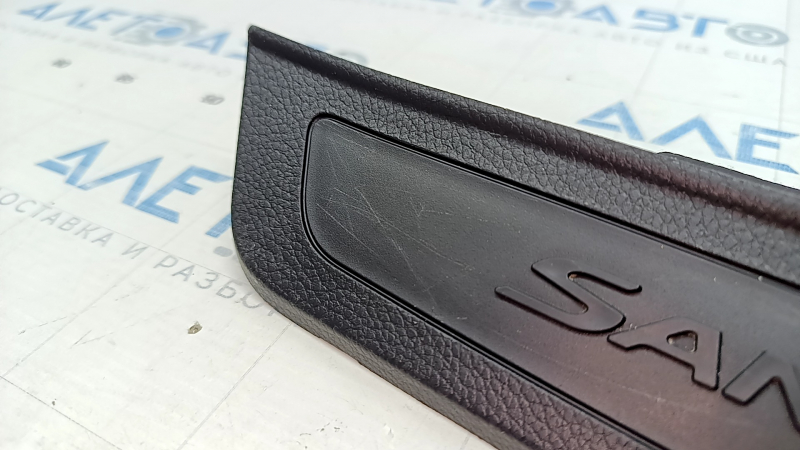 Door sill trim rear left outer Hyundai Santa FE Sport 13-18 black, worn