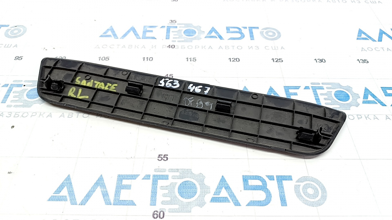Door sill trim rear left outer Hyundai Santa FE Sport 13-18 black, worn