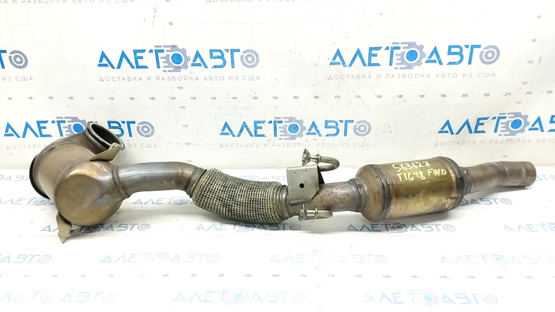 Intake pipe with catalytic converter VW Tiguan 18- fwd with bracket