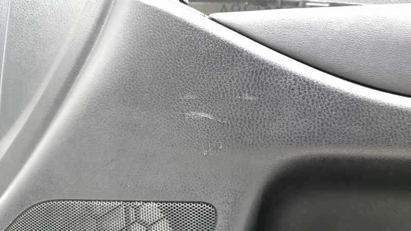 Door trim card front right Toyota Highlander 14-16 under JBL leather, black, wood insert, scratches