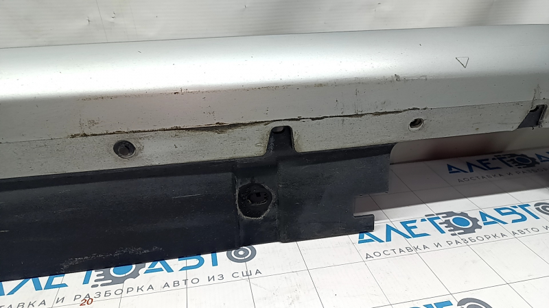 Threshold left BMW X1 F48 16-22 X-line, Sport-line, silver + structure, scratches