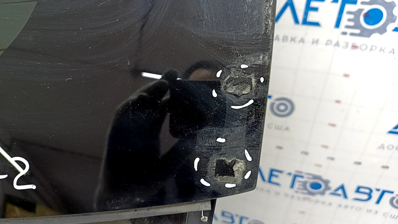 Naked trunk door with glass Toyota Rav4 19- under electric drive, black 218, spoiler mount torn off