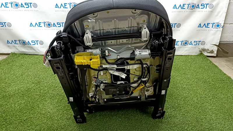 Passenger seat BMW X1 F48 16-19 without airbag, electric, heated, leather black, driftwood, electrics not working, for dry cleaning