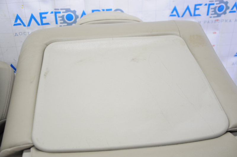 Rear row of seats 2nd row Toyota Prius V 12-17 beige leather, scratches on the back
