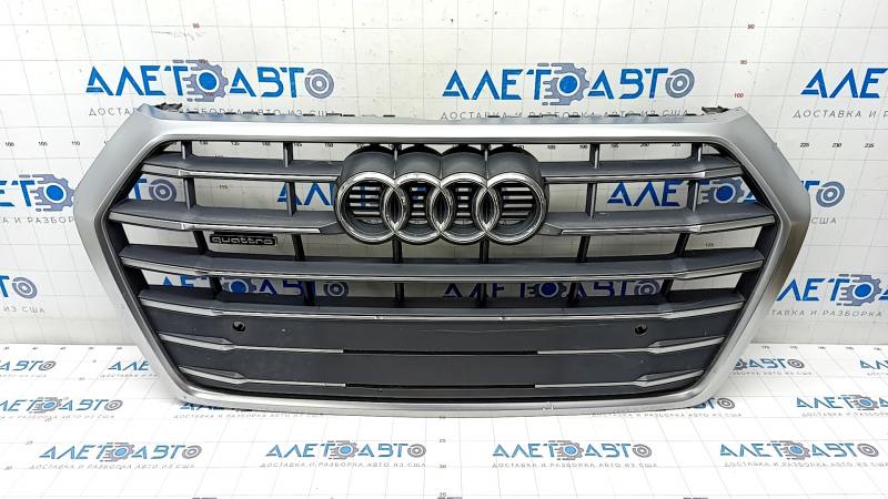 Radiator grill Audi Q5 80A 18-20 complete, with emblems, chrome, for parking sensors, bumpers