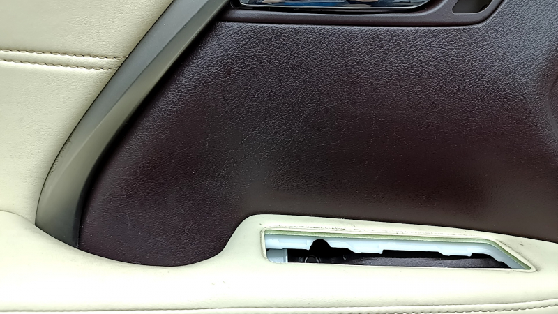 Door trim card front left Lexus RX350 RX450h 16-22 leather brown + beige, insert for light wood, scratches, missing lampshade