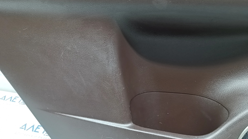 Door trim card rear left Lexus RX350 RX450h 16-17 leather brown + beige, insert for light wood, scratches