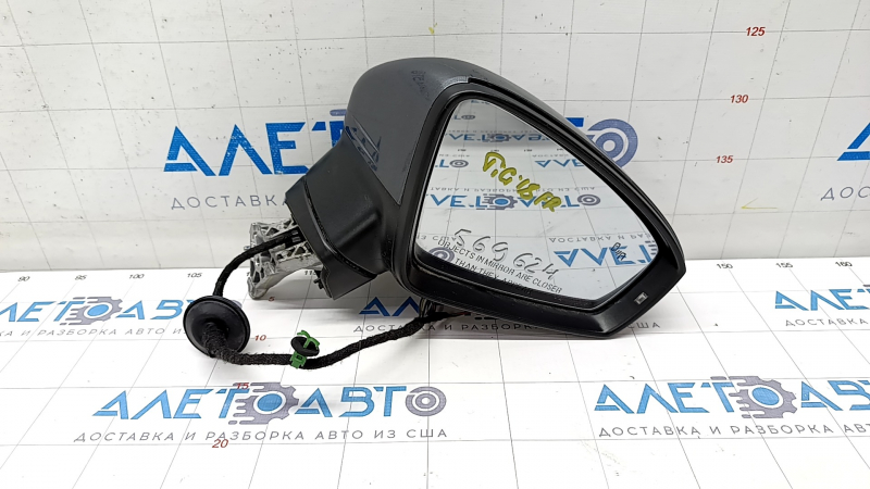 Side mirror right VW Tiguan 18- 6+2 pins, BSM, turn signal, heated, graphite