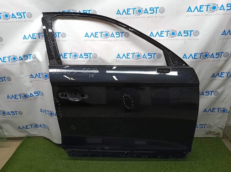 Bare front right door Audi Q5 80A 18-24 black LY9T, bumps, dented