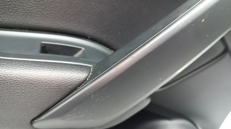 Door trim card rear left Audi Q5 80A 18-20 black, with insert under dark textured wood, black armrest, Bang & Olufsen, scratches