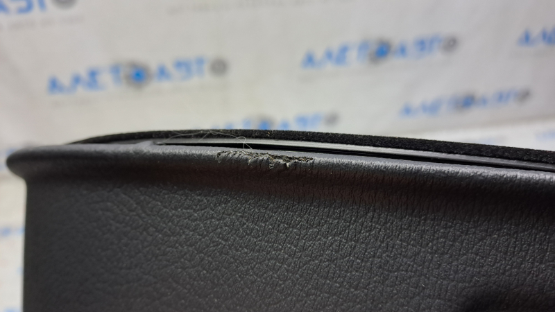 Door trim card front left Audi Q5 80A 18-20 black with wood insert, brown armrest, scratches, internal crack of the lining, armrest seam came apart