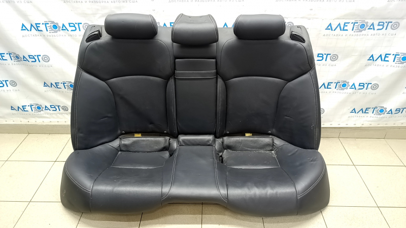 Rear row of seats 2 row Lexus IS250 IS350 06-13 leather, black, cracks on the center of the headrest, needs cleaning, bumps