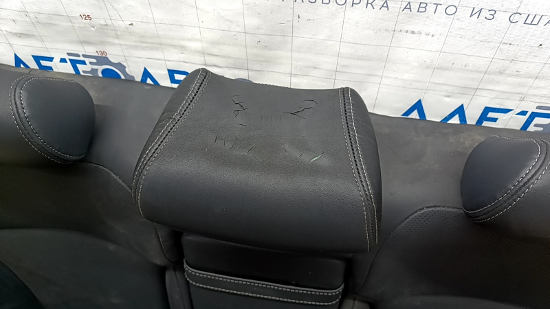 Rear row of seats 2 row Lexus IS250 IS350 06-13 leather, black, cracks on the center of the headrest, needs cleaning, bumps