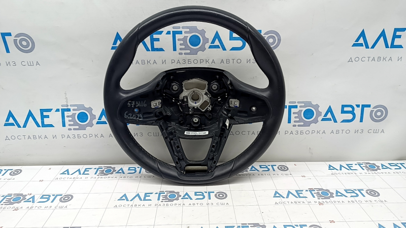 Naked steering wheel BMW 3 G20 19 - black leather, under petals, Sport, scratches, non-factory holes