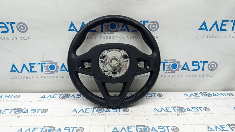 Naked steering wheel BMW 3 G20 19 - black leather, under petals, Sport, scratches, non-factory holes