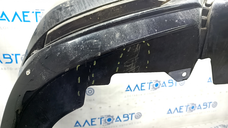 Rear bumper bare Honda Accord 16-17 rest, black, scratches, broken mount