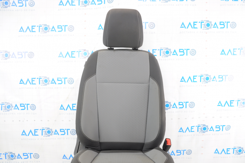 Passenger seat Ford Escape MK3 13-19 without airbag, mechanical, cloth black-gray, for dry cleaning, small burn