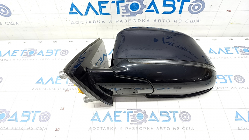 Side mirror left BMW X5 F15 14-18 mount glossy, 5 pins, turn signal, heated, auto-dimming, blue